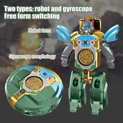 Transforming Robot Spinner Toy Stress Anxiety Relief Deformable Robot Spinning Toy Kids Teens Adults Fingertip Gyroscope Fidget Toy