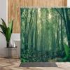 Green Jungle Shower Curtain Summer Forest Tree Bathroom Bath Decoration Home Decor Natural Landscape 3D Living Room Curtains Set