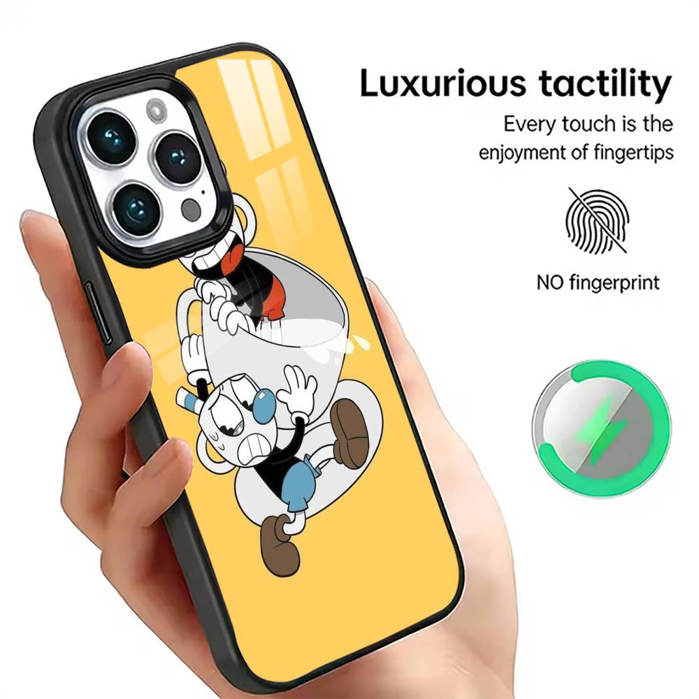 

Cuphead Phone Case For iPhone17,16,15,14,13,12,11 Plus,Pro Magnetic with Magsafe Wireless Charging iPhone14PROMAX