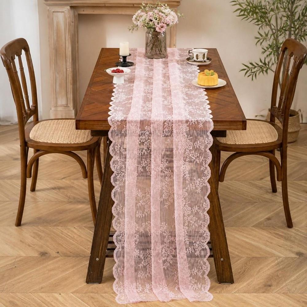 Boho Lace Table Runner Lace Fabric Wedding Table Decor Durable Table Cover  Coffee Table Tv Stand