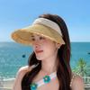 Summer Outdoor Vacation Sunshade Hat Women's Grass Weaving Large Eave Sky Top Hat Korean Edition Grass Hat