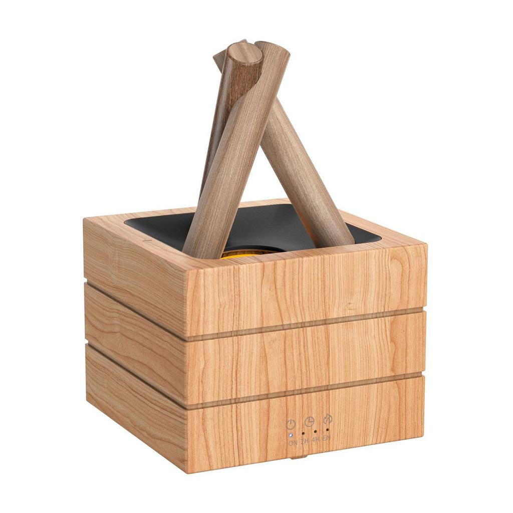 USB Campfire Aroma Diffuser Desktop Air Humidifier with 7-Color Gradient Flame Effect