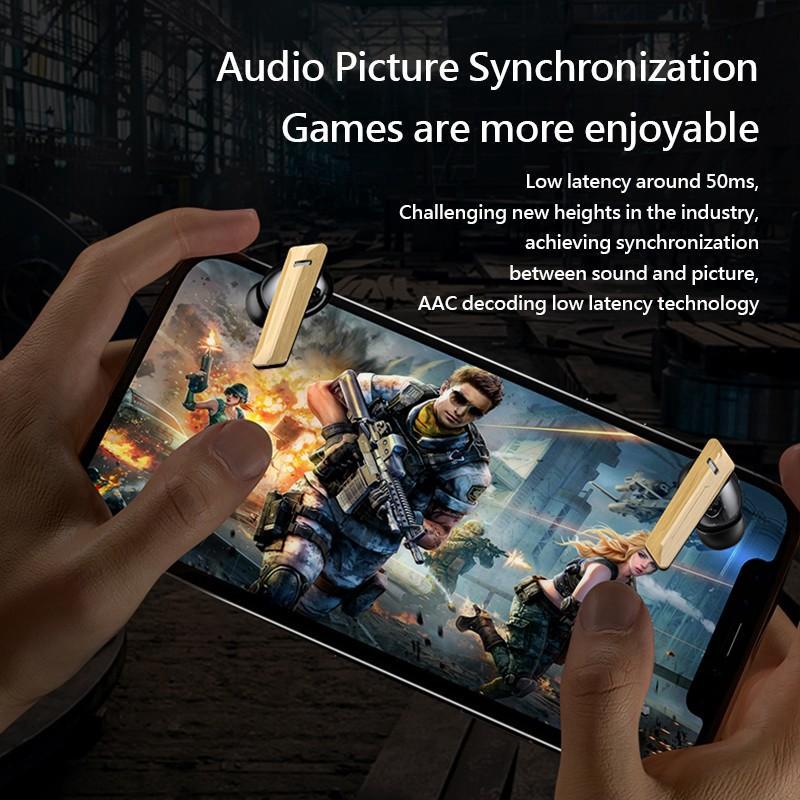 Wireless Long Battery Life Earbuds Simulated Log Bluetooth 5.3 Headset Touch Control Support Emergency Phone Charging