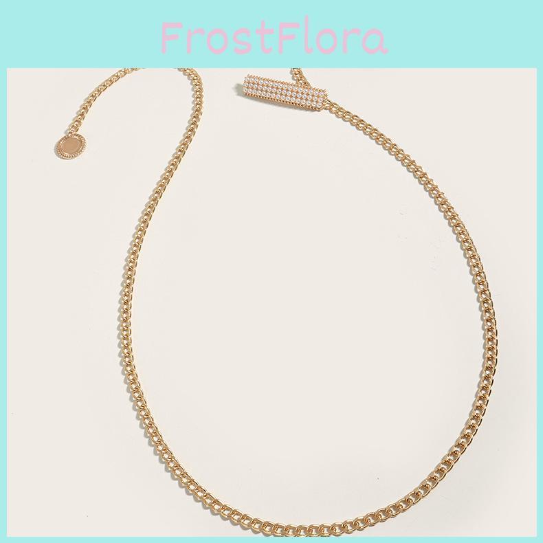 Waist Metal Chain Women With Pearl Buckle For Elegant Summer Outfits Winter