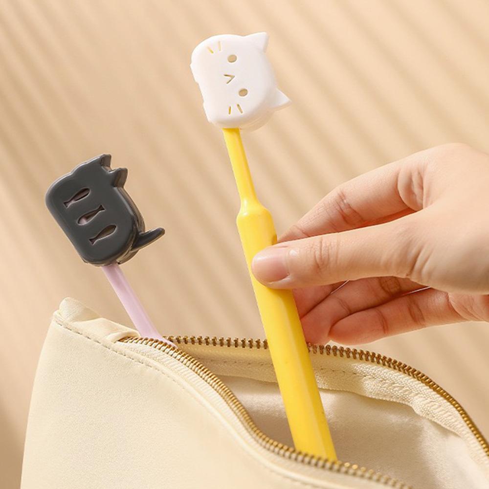 Cartoon Cat Toothbrush Protector 1/4/8PCS Travel Essentials Toothbrush Cover Reusable Toothbrush Storage Shield