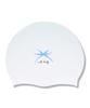 Laelliseupocheu [Qruc301 Blu] Color Ribbon Silicone Swim Cap Blue