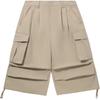 Li Ning Comfortable Loose Versatile Solid Color Zipper Casual Seven-Point Cargo Shorts Men Shorts AKSV543-2