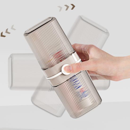 Mouthwash Cup Travel Portable Toothbrush Toothpaste Holder with Leak-Proof Sealing Cover All-in-one Travel Dental Kit
