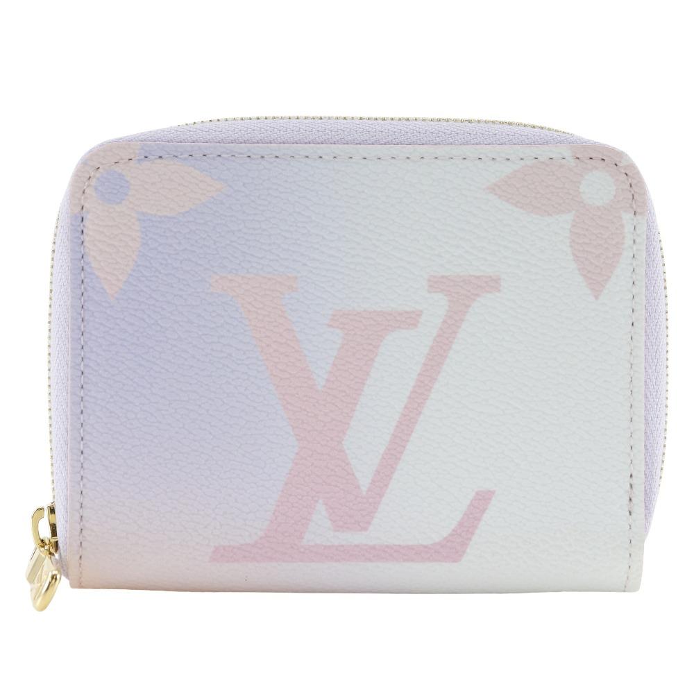 Louis Vuitton Spring In the City Coin Purse M81388 Monogram Sunrise Pastel Zippy Coin Perth Purple Monogram Canvas Women Used