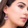 Womens Easter  Cute  Leather Earrings Teardrop Drop Dangle Earrings