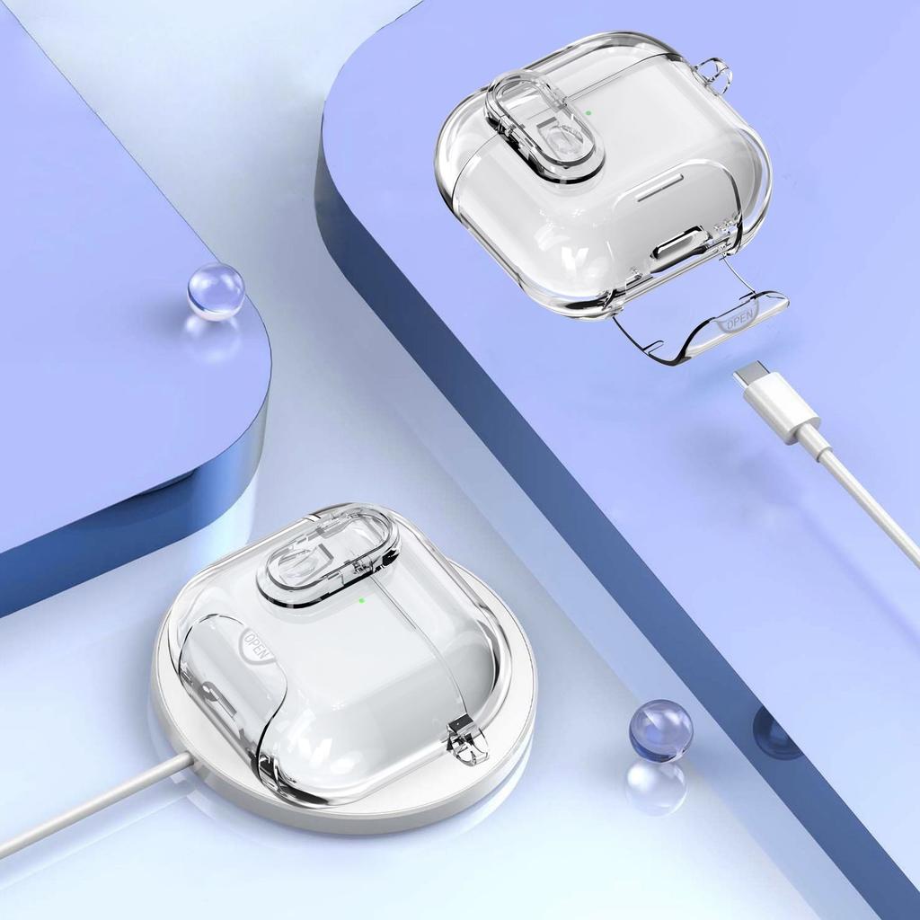 Clear Soft TPU Earphone Case Cover for AirPods 4 And AirPods Pro 2 with Phone Holder Compatible with Air Pods 4th Pro2 Case
