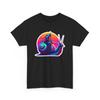 Unisex Adult T Shirt Samurai Warrior Riding A Snail Neon Vaporwave Retro Novelty