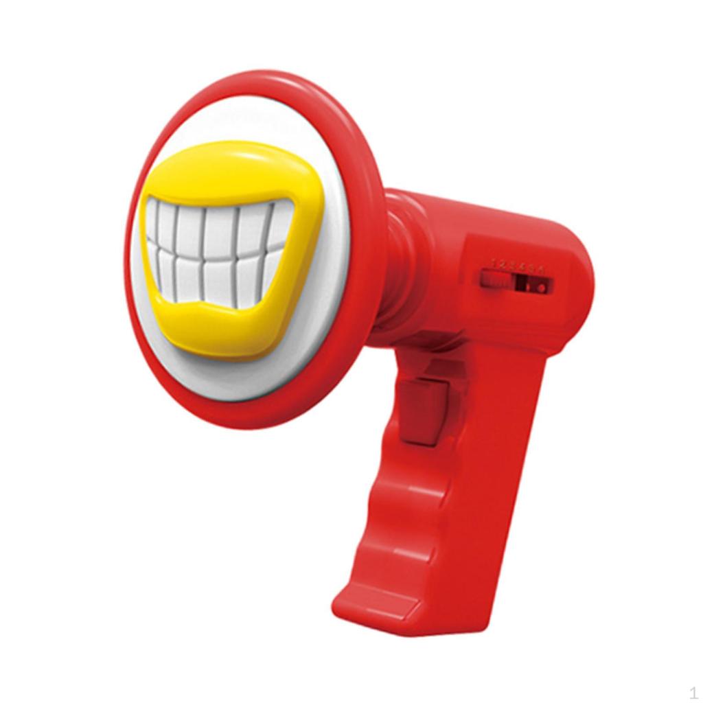 Trumpet Changer Microphone Toy Funny Large Mouth Loudspeaker with 6 Kinds Voices Trick Joke