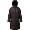Solid Color Long Hooded Down Jacket Unisex Outerwear Brown C25816