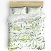 Eucalyptus Green Leaves Plant 3Pcs Bedding Set For Bedroom Double Bed Home Textile Duvet Cover Quilt Cover Pillowcase