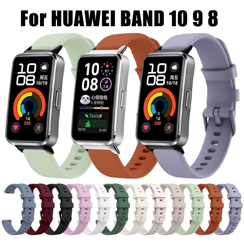 Durable Breathable Silicone Band, Compatible with Huawei Band 10/9/8 Comfortable Replacement Strap for Huawei Band 10 9 8