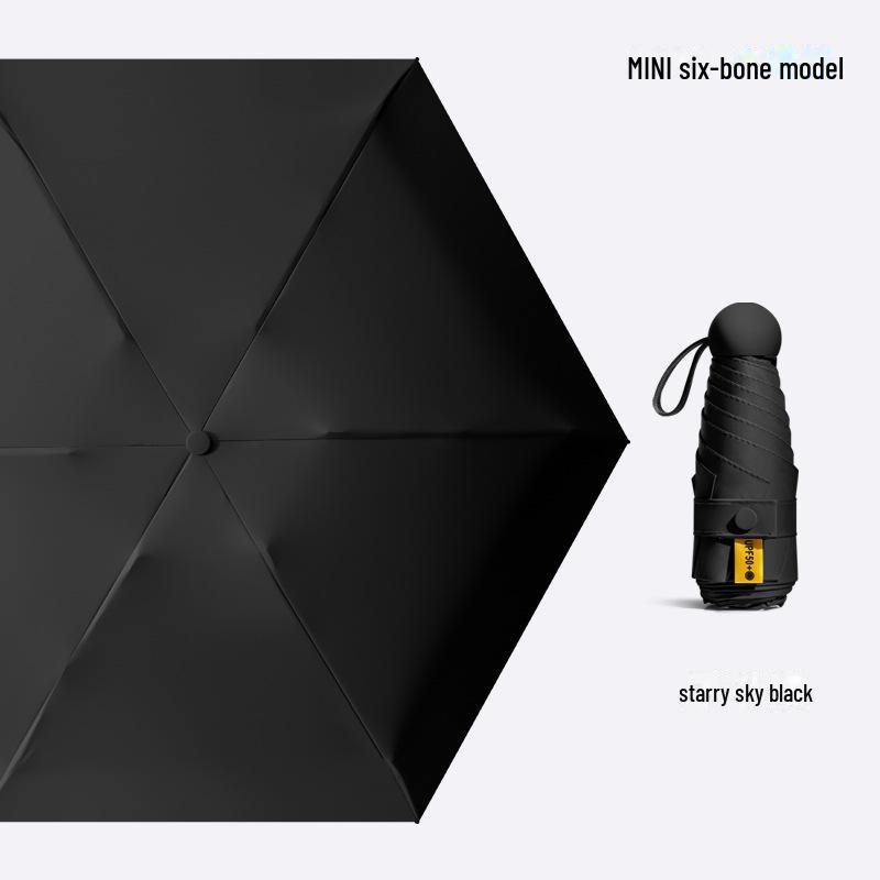 50% Folding Women's Dual-Purpose Mini Portable Pocket Capsule Umbrella - High-Grade Sun Protection