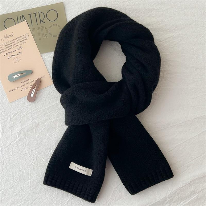 Selected Australian pure wool 100% cashmere scarf New versatile boys and girls winter warm knitted scarf