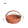 Round Woven Rattan Storage Basket for Snacks and Fruit – Decorative Living Room Organizer