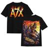 Avenged Sevenfold  Dark Metal Band  Schwarzes Leder T-Shirt  Lockere Passform für Amerikanischen Stil