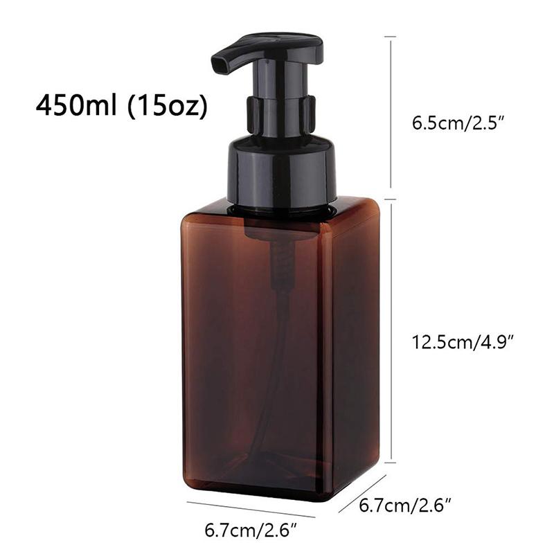 450ml Foaming Soap Dispenser Refillable Pump Bottle for Liquid Shampoo Body Wash Pump Lotion Foam Bottles Conditioner Dispense