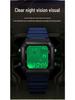 Sanda 6307 Quadratische Analoge Wasserdichte Leuchtende Countdown-Uhr