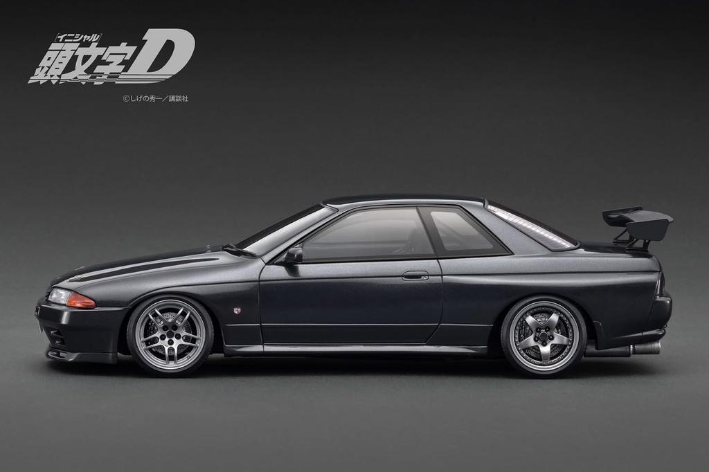 Zündmodell Maßstab INITIAL D Nissan Skyline Gun Metallic Fertigprodukt IG3545 TK.Company 1/18 GT-R (BNR32)