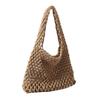 Borsa a Mano a Rete Vuota di Nicchia Borsa da Polso Intrecciata a Mano Borsa Versatile per Vacanze al Mare Tendenza