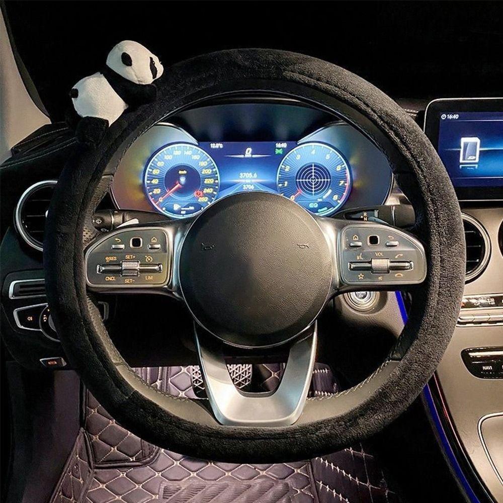 Panda Car Handbrake Handle Cover Soft Plush Car Accessories Valentine's Day Gifts