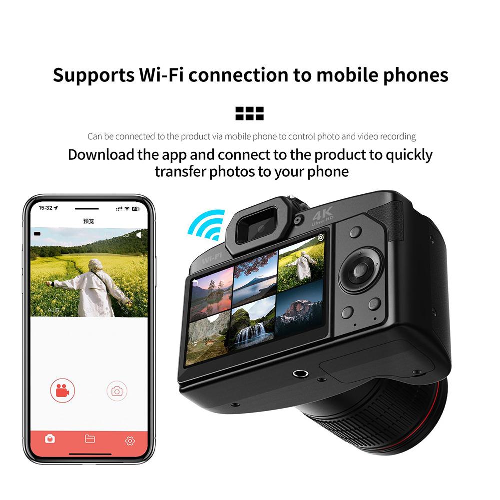 D5 Video Camera 4K Recording Camera Digital Shoot Camera With 16X Digital Zoom 4K Dual Lens Professional Camcorder