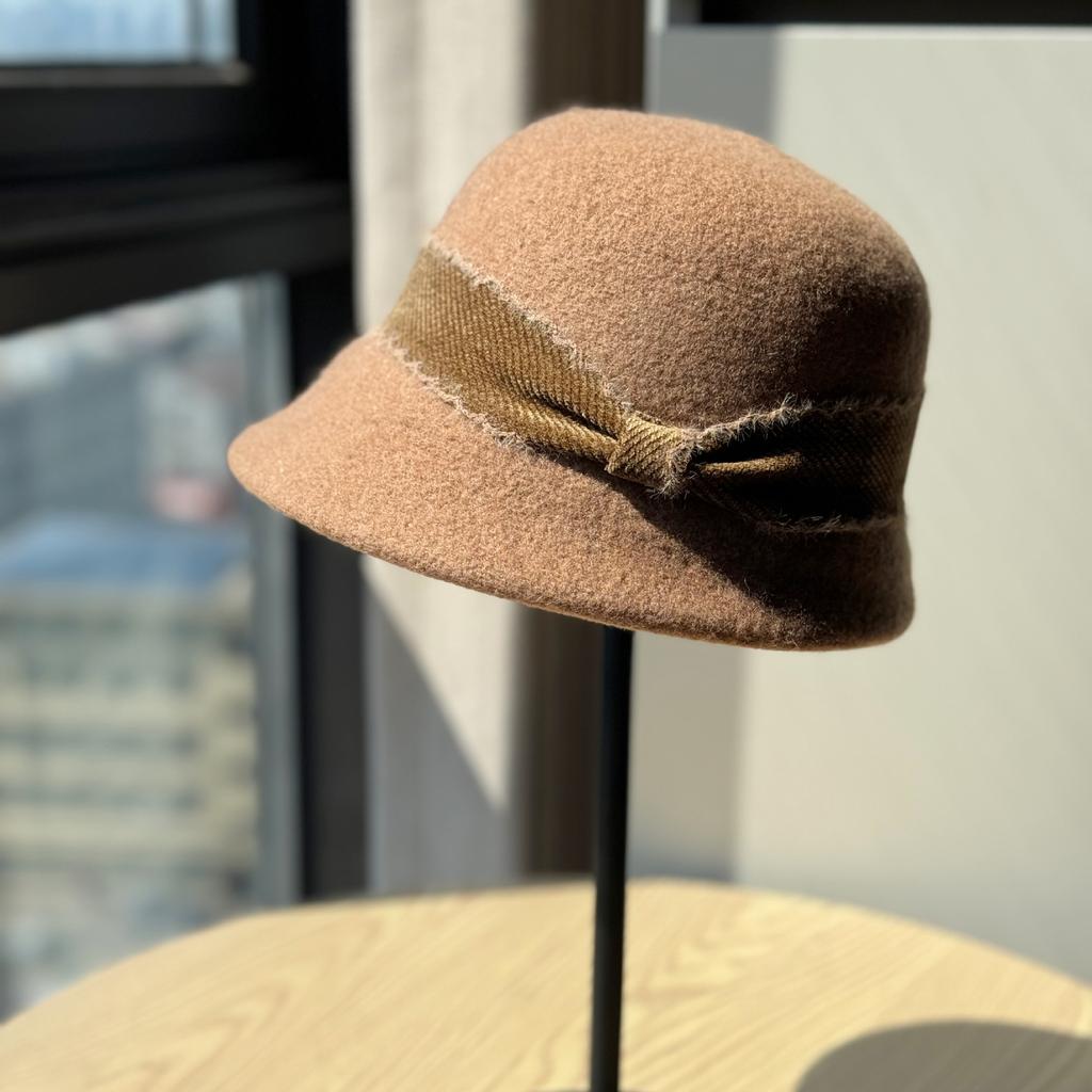 New Style Wool Hat for Women in Autumn and Winter New Fashion Versatile Face Showing Small Basin Hat Retro British Style Fisherman Hat
