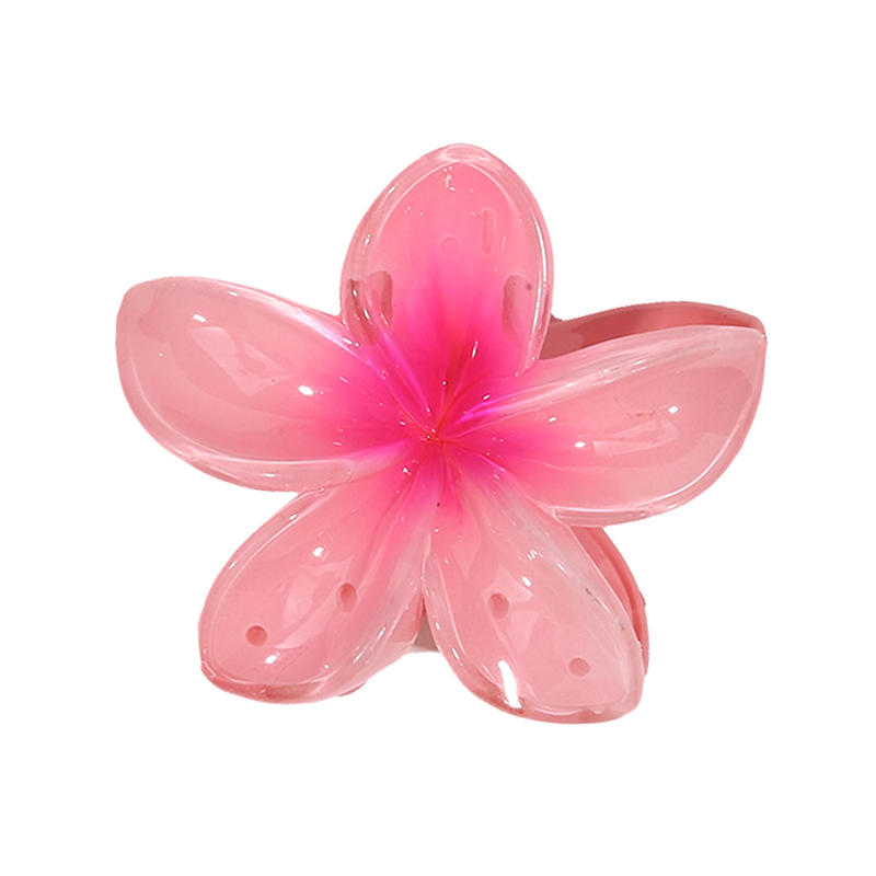 Independently packaged beach vacation egg flower claw clip hair accessory colorful flower hair claw plate hair ponytail top clip