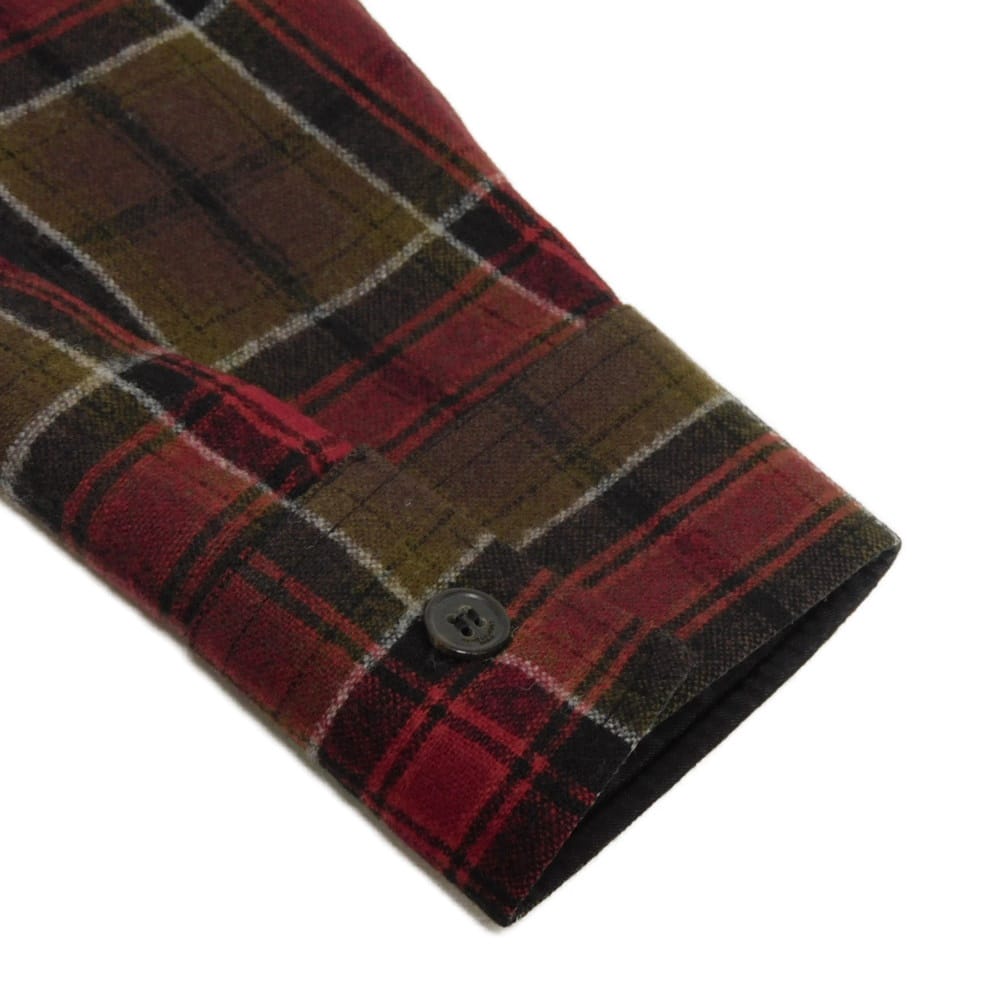 Used Eddie Evans Check Shirt 9921 326821 Y788B 7832 M Brown Khaki Tight 13AW Eddie Smarin Wool Red Men's from Japan