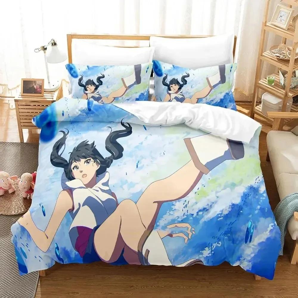 3d Anime Weathering with You Bedding Set Duvet Cover Bed Set Quilt Cover Pillowcase Comforter King Queen Size Boys Adult Bedding