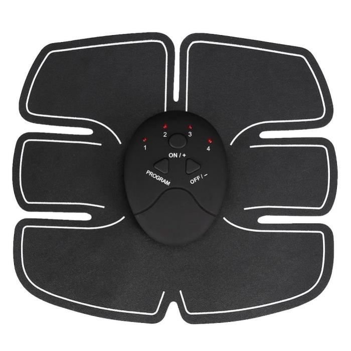 EMS Muscle Stimulator - Intelligent Wireless - Abdomen Patch - Controllers Included - Black