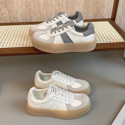 Dexun Shoes, Little White Shoes, Women's Models, 2025 Spring New Thick-soled Heightening, Simple Fashion, Casual Board Shoes, Fashion and Sports