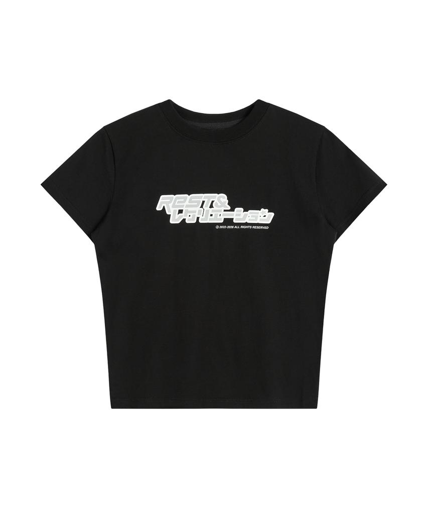REST&RECREATION Anime Logo T-Shirt - Black