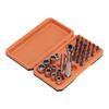42-in-1 Ratsche Steckschlüssel-Set S2 Schraubendrehereinsatz-Kit für Mechanik Möbel Fahrradreparatur Orange Box