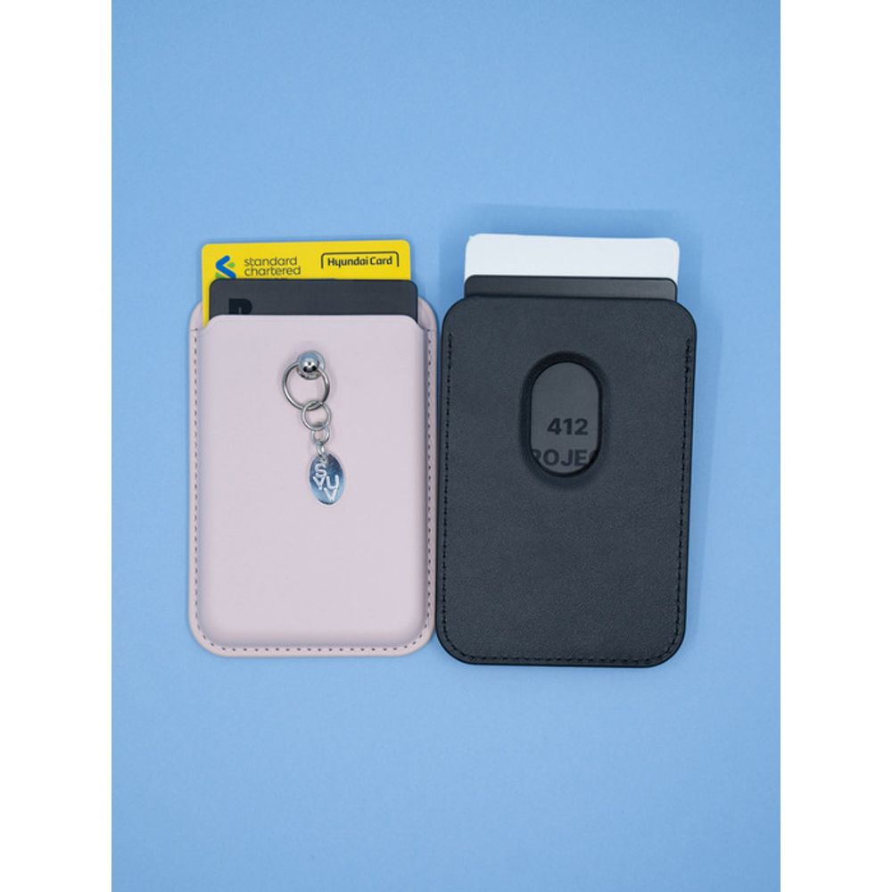 SUYV MagSafe Vegan Leather Keychain Object Card Wallet Case