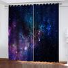 Fantasy Starry Sky Half Moon Landscape Pattern Living Room Bedroom Window Curtains Kitchen Drapes