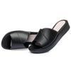 Women Slippers Sandals Genuine Leather Summer  Open-toe Women Shoes Slippers Big Size Mom Wedge Women Slides