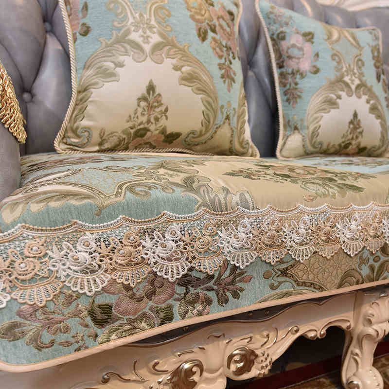 Chenille Sofa Cushion American European Luxury Non-slip Sofa Protective Cover  Cushion Living Room Decor Embroidery Slipcover