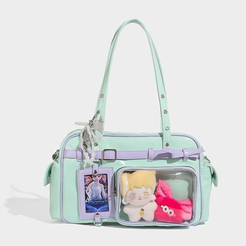 

2025 новая большая вместительная милая повседневная детская сумка для девочки, сумка через плечо, студенческая, для учебы, работы, сумка-мессенджер, тренд