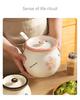 Japanese Ceramic Seasoning Jar with Lid and Spoon - Cute, High-Temperature Resistant Storage for Your Kitchen