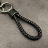 [Rockyu] Keychain for Men and Women Genuine Leather Braided Leather