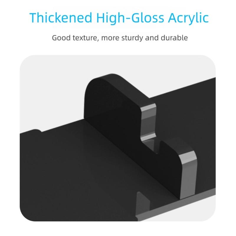 Acrylic Gaming Stand Holder For Remote Player Devices Secure Double Slot Base Compatibility With Tablets And Keypanel