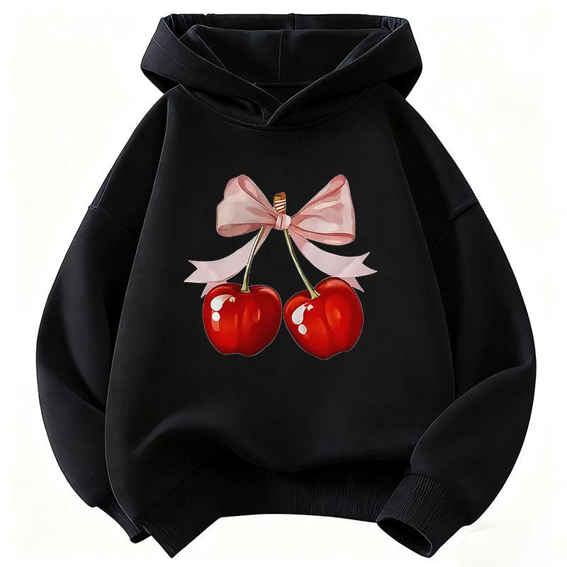 Fashion Y2k Cherry Design Graphic Hoodie Kids Children's Sweatshirt Hoody for Boys Girls Autumn Winter Casual Hoodies
