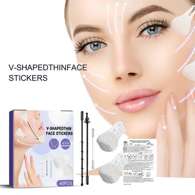 40Pcs Instant Invisible Thin Face Stickers Neck Eye Double Chin Lift Anti-Wrinkle Skin Tightening Patch Face Skin Care Tools
