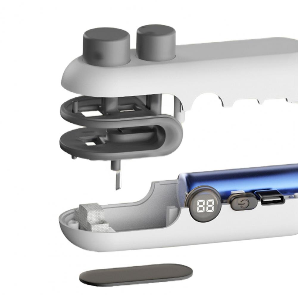 1/2Pcs Mini Bag Sealer with Cutter Power Display Screen 2 in 1 Portable Handheld Bag Sealer Snacks Chips Candy Rechargeable