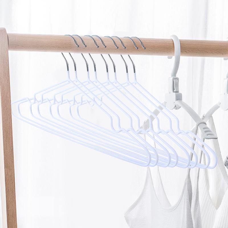 Clothes Hangers 10X Non Slip Hangers For Clothes With Shoulder Grooves Load-Bearing Wardrobe Storage For Skirt Ties Down Jackets